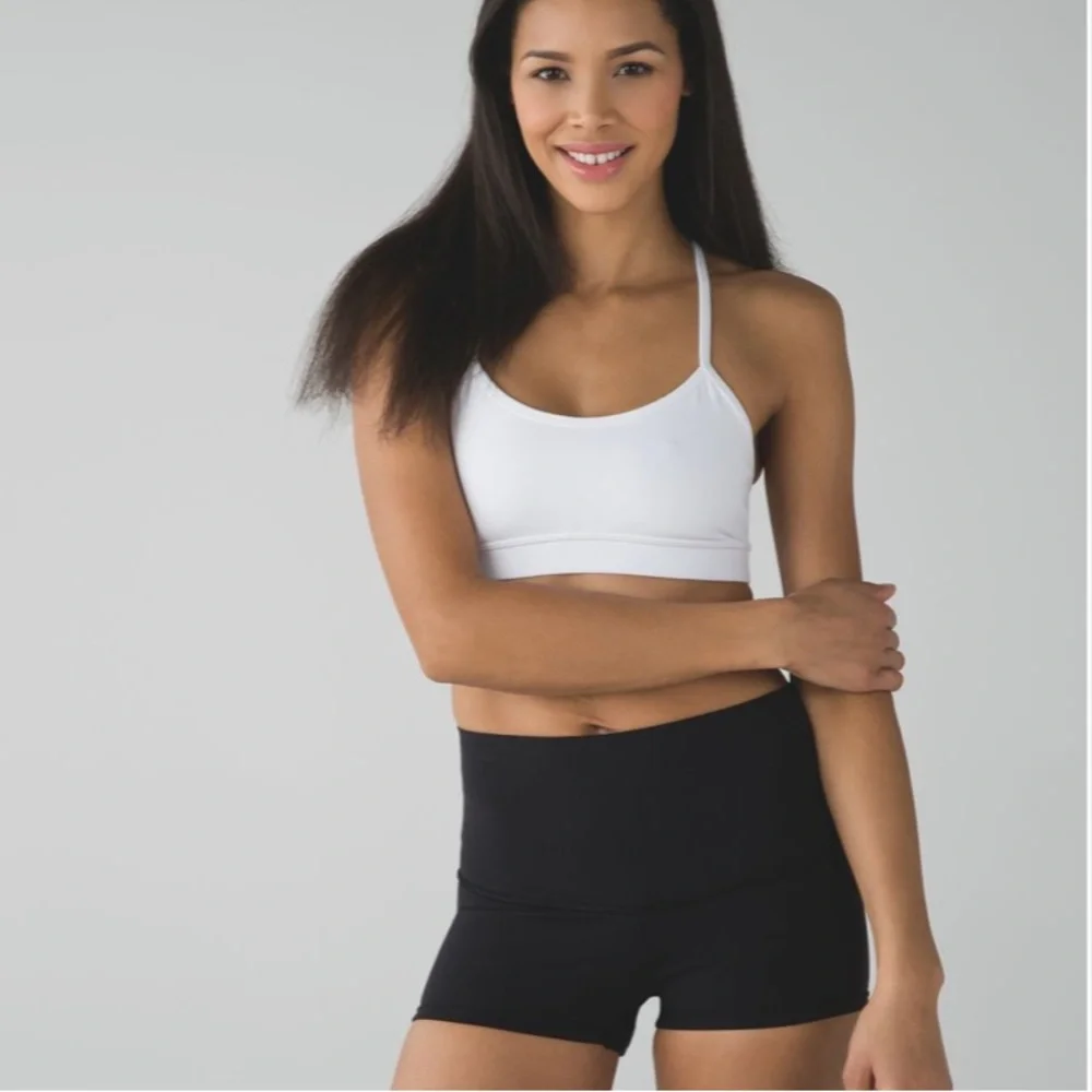 Lululemon Flow Y sports Bra IV White sexy Racerback mesh - Picture 2 of 4